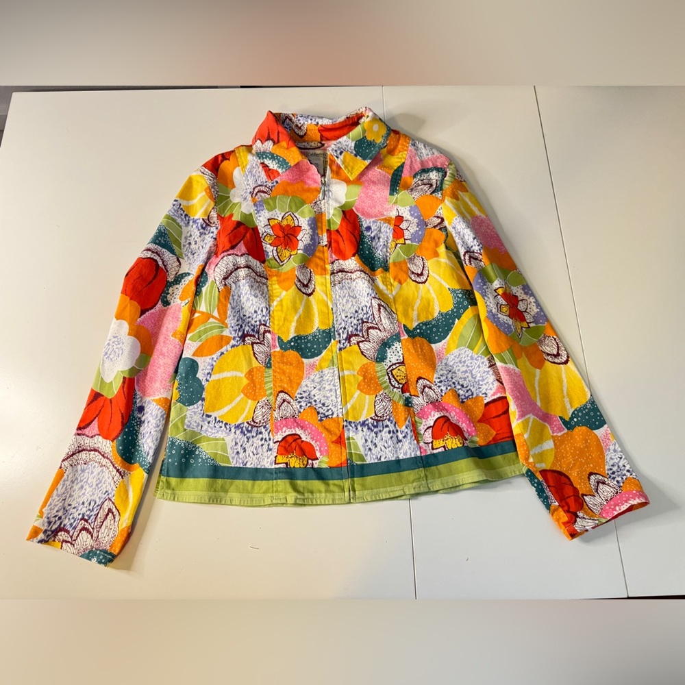 Coldwater Creek Jacket Bright Floraral sizePM